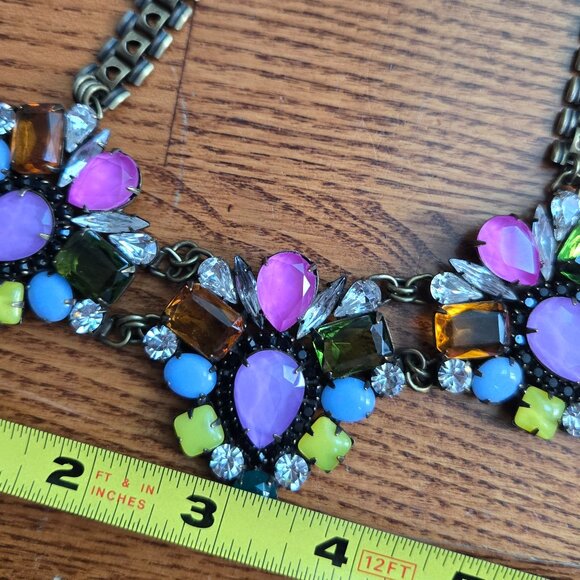 Loren Hope Beautiful Colourful Necklace with Brass Band - Picture 3 of 3